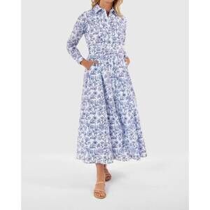 NEW LIVRO classic shirtdress in jacobean floral